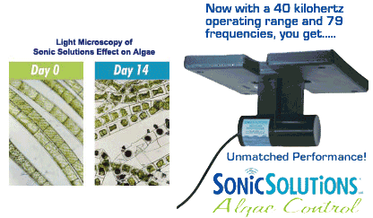 Sonic Solutions Algae Control Products